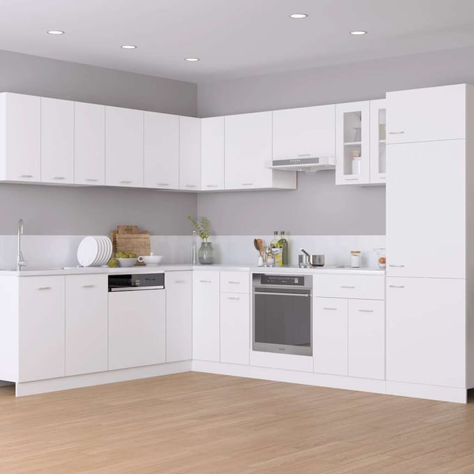 vidaXL - Ovenkast - Lyon - 60x46x81,5 - cm - bewerkt - hout - wit