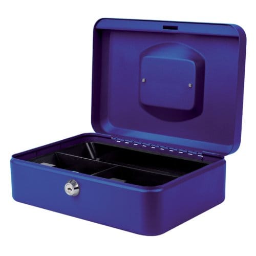 GELDKIST PAVO 250X180X90MM BLAUW