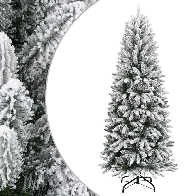 vidaXL - Kerstbomen - Warmwit - PVC - en - plastic - en - staal - en - PE