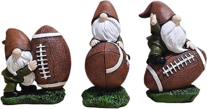 Voetbal Kabouter Decoratie - Tuinbeeld Speler - Tuin Aankleden - Levensecht Ontwerp - 10.5 cm Hoog - Multicolor