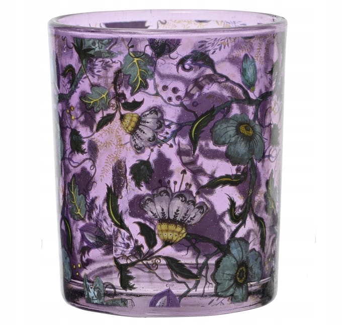 Decoratieve Glazen Kaarsenhouder, Diverse Patronen, 1 Stuk 7x8.3cm