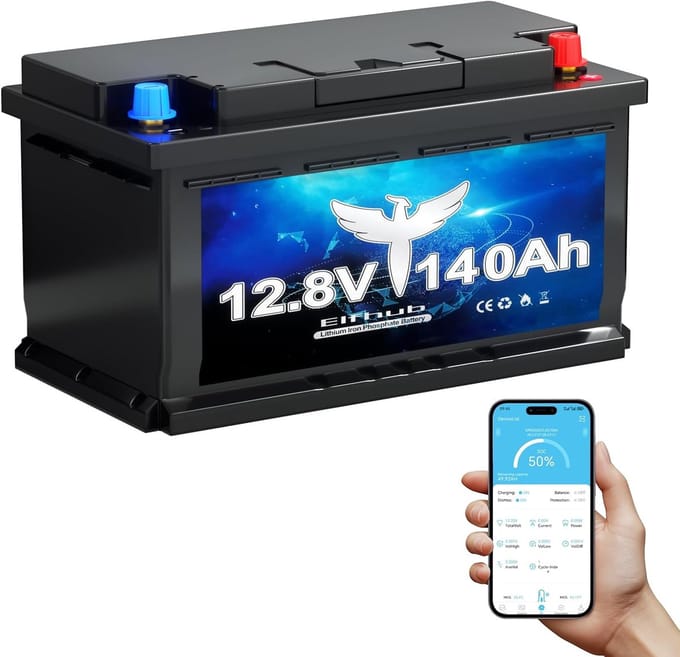 Lithium Accu - 12V Batterij - Camper Energie - Smart BMS Bescherming - 1792 Wh