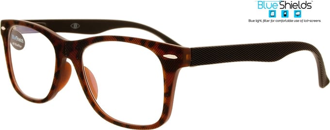 BlueShields TFD313 +1.00 The Grid Beeldschermbril - leesbril - Blauw licht filter lens - Tortoise textuur