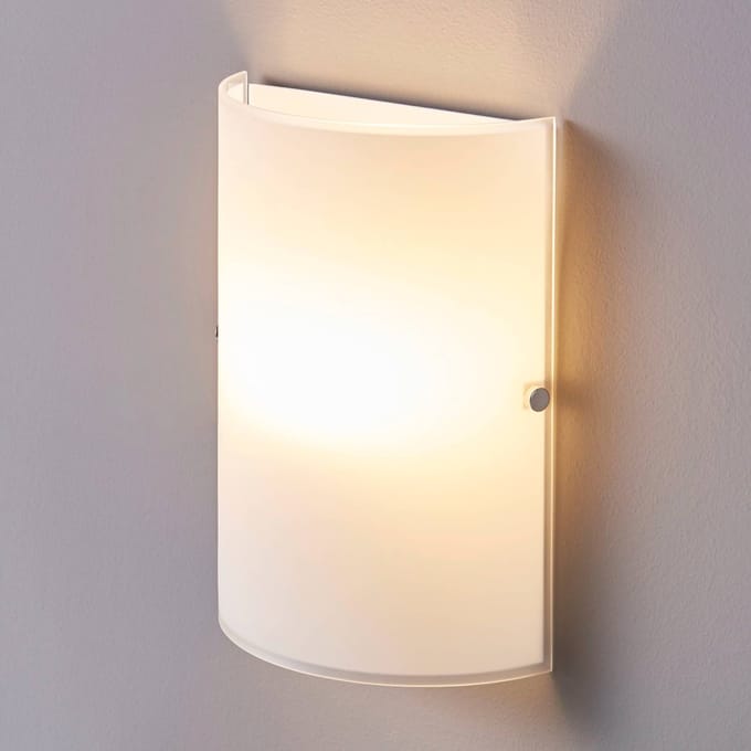 Lindby - wandlamp - 1licht - metaal, glas - H: 25 cm - E14 - gematteerd
