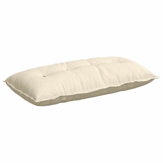 vidaXL - Rugkussen - Crèmekleurig - 100 - x - 50 - cm - Corduroy - stof