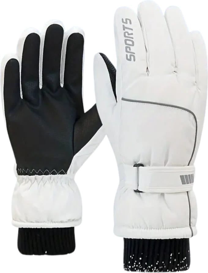 Nivard Skihandschoenen - Handschoenen Winter - Handschoenen Heren - Touchscreen - Waterdicht - Winddicht - Wit