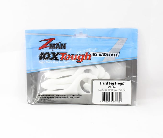 Zman Zacht kunstaas Hard Leg Frogz 4 Inch 3/Pack Wit (4950) white