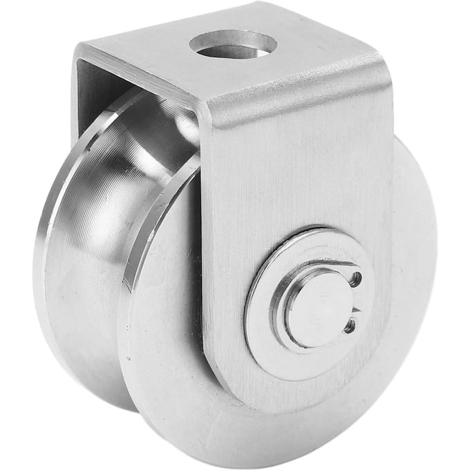 U Type Groefwiel RVS Baan Katrol voor Schuifpoort Industriële Kar 48mm Diameter