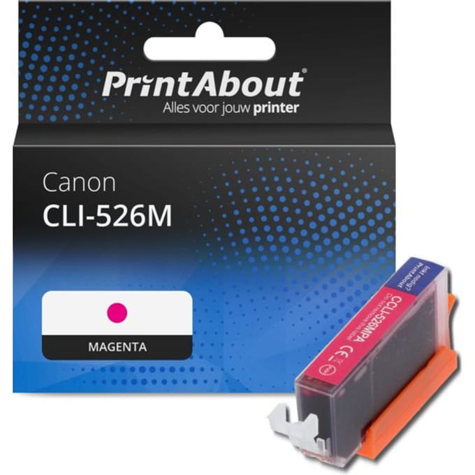 PrintAbout huismerk Inktcartridge CLI-526M Magenta Geschikt voor Canon