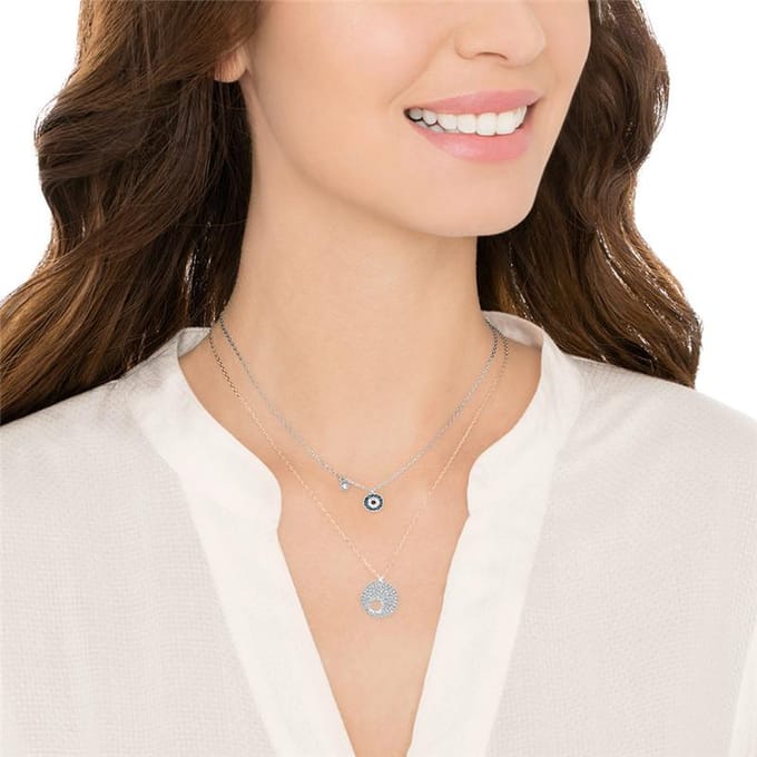 Swarovski Evil Eye dubbele hanger ketting voor dames 5272243 Box (Random Color) gray
