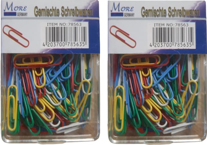 200 paperclips papier clips diverse kleuren