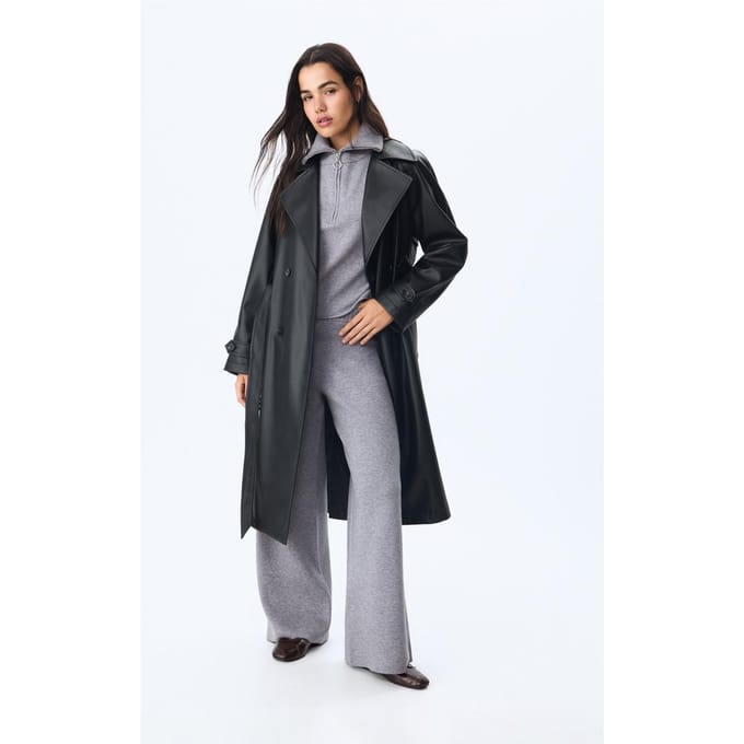 Stradivarius Tricot trui met rits  Donkergrijs L
