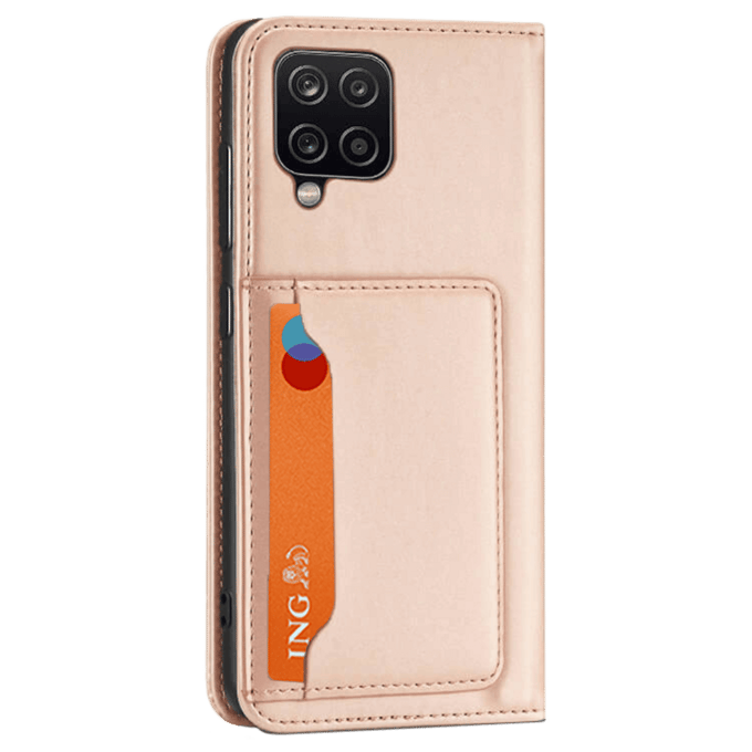 CaseBody Samsung Galaxy A12 Lux Bookcase Hoesje  Goud