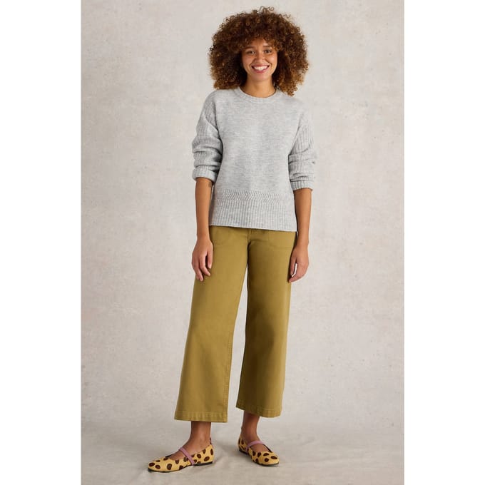 White Stuff Sophia Jumper Grey Marl Größe: 16 | Strickpullover Outlet | Damen | Grau