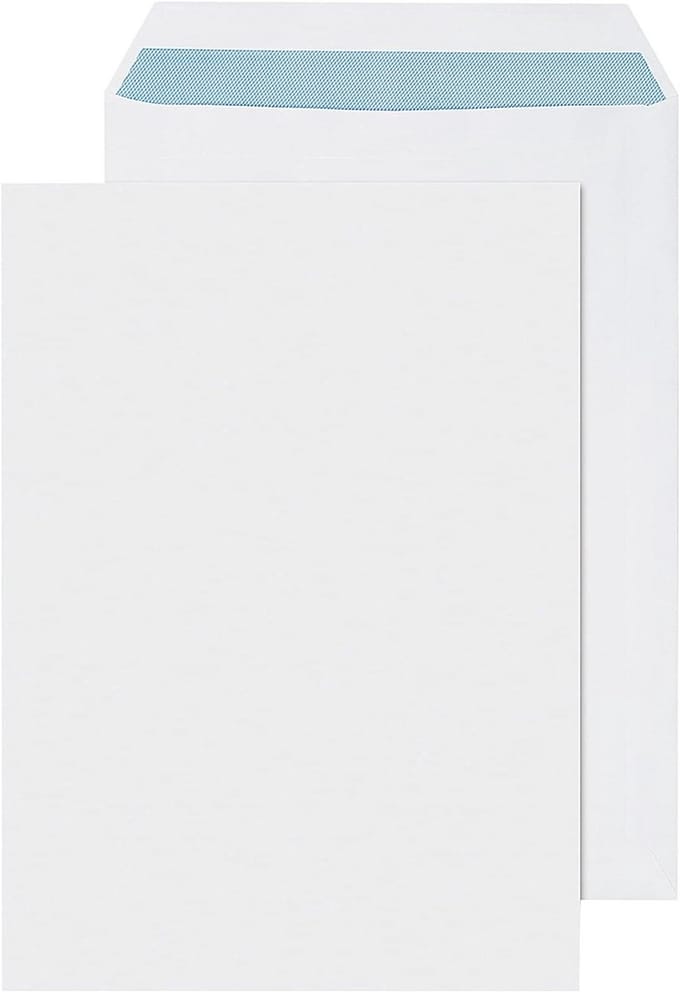 Grote Enveloppen C4 Wit Zelfsluitend 90 Grams (250 Stuks)