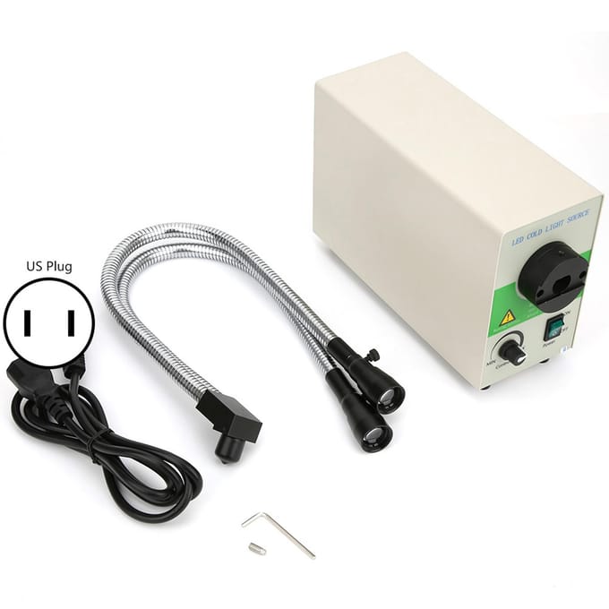 KP 20Y Double Tube Rigide Microscope à LED Source de Lumière Froide Fibre Optique Température de Couleur 5500K