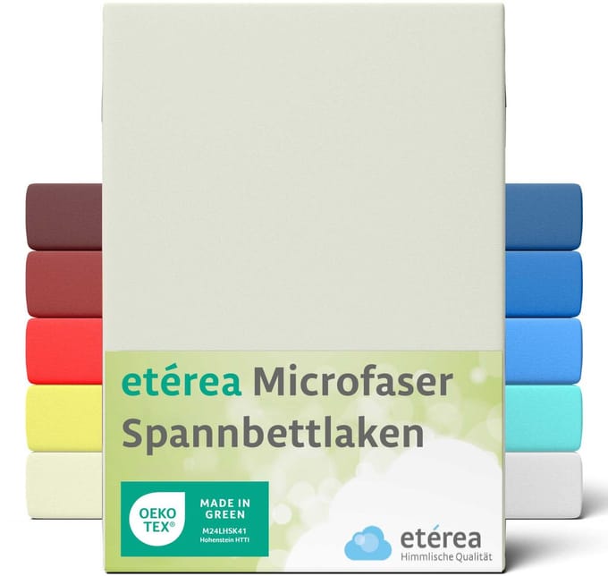etérea Microvezel Jersey Hoeslaken 90x200-100x200 cm Naturel