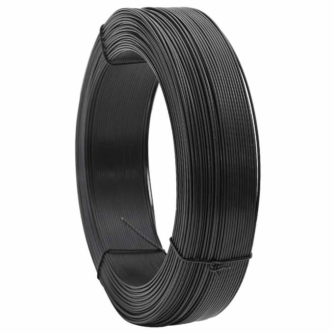 vidaXL - Hekbinddraad - 250 - m - 2,3/3,8 - mm - staal - antraciet