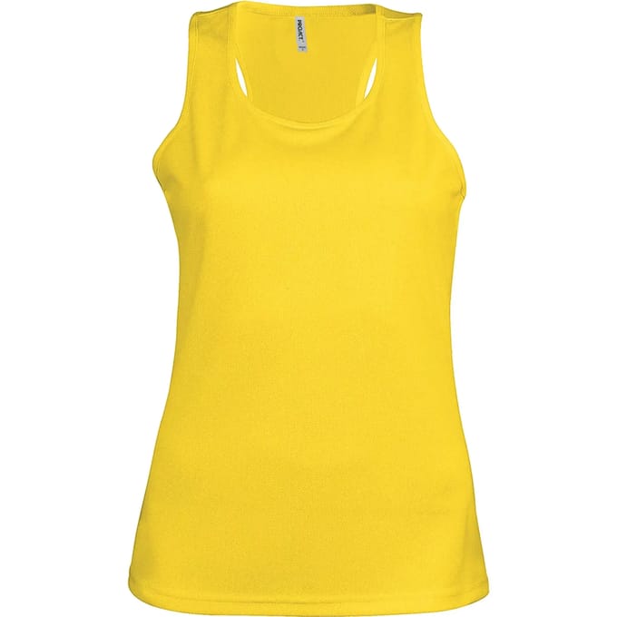 Damessporttop overhemd 'Proact' True Yellow - S