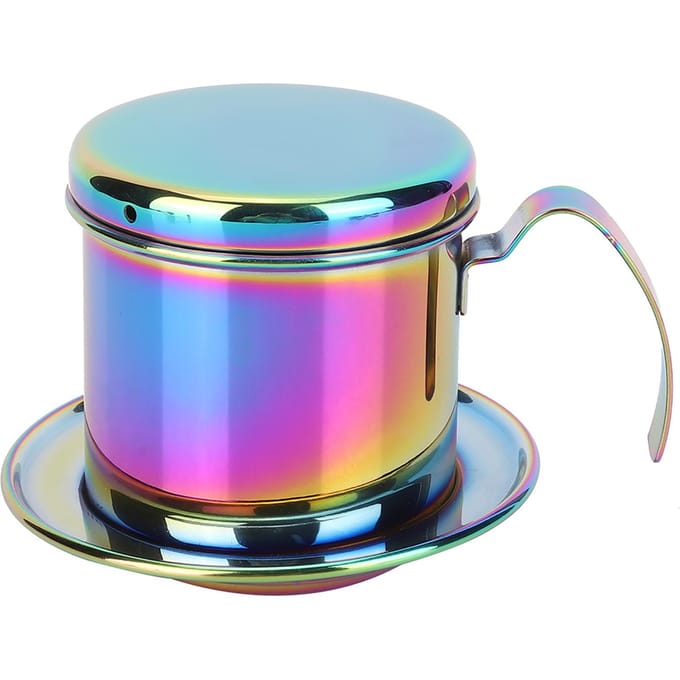 Porte-filtre à café portable en acier inoxydable pour la maison, réutilisable, cafetière à goutte blue