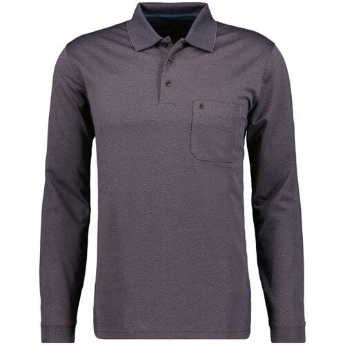 Ragman Polo Softknit Easy Care Mini Jacquard Design Mocca / male
