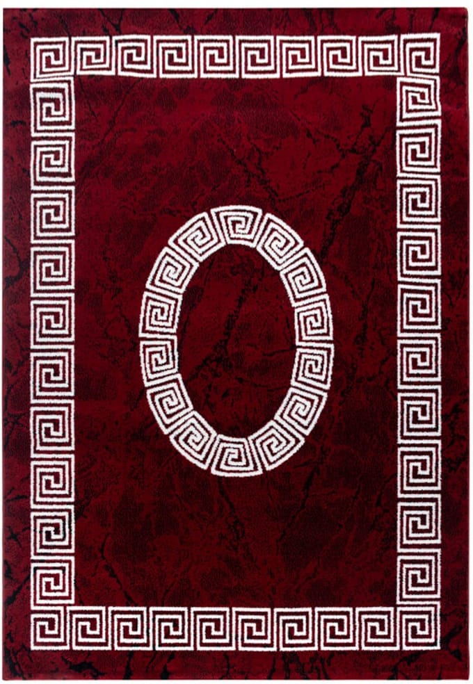 Plus Vloerkleed – Rood – Klassiek Medaillon – Laagpolig & Decoratief