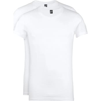 Alan Red 2-Pack T-shirts JAMES, extra wijde Crew Neck, Wit