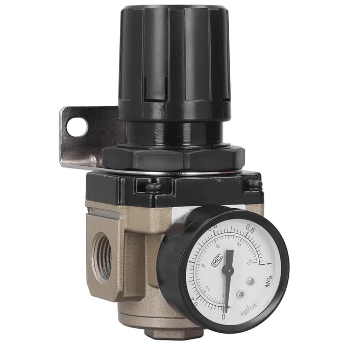 Régulateur de pression d'air G1 2 Régulateur pneumatique avec manomètre 0.05‑0.85MPa AR4000‑04
