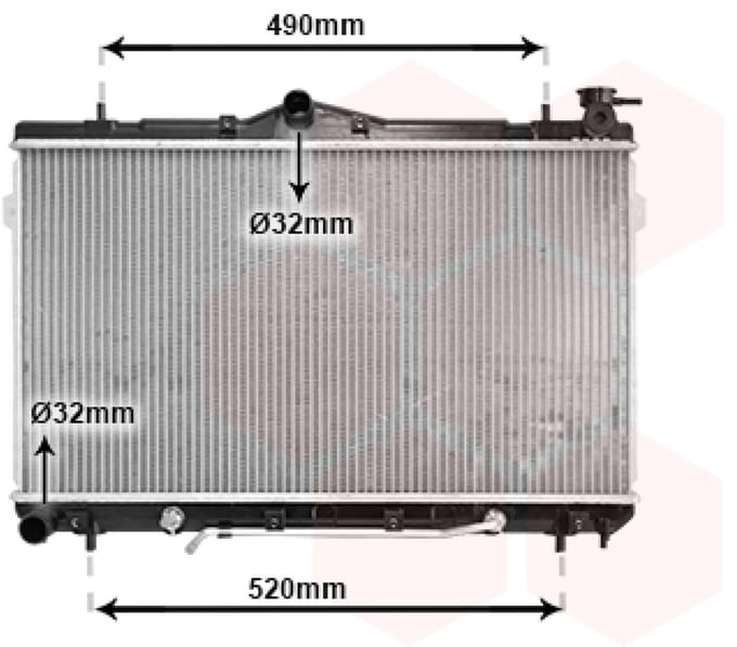 Van Wezel - RADIATOR VOOR HYUNDAI ELANTRA 1995-1998 2531027000