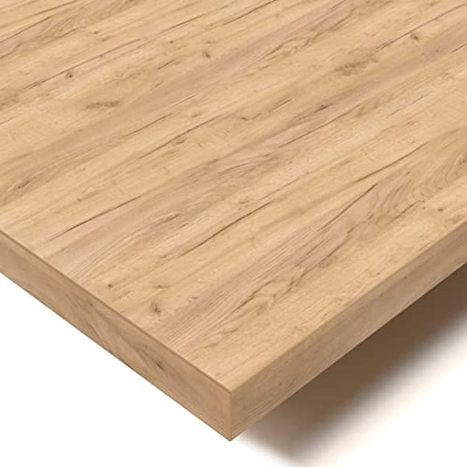 Ambachtelijk Eiken Tafelblad 120 x 80 cm – Duurzaam en Krasbestendig