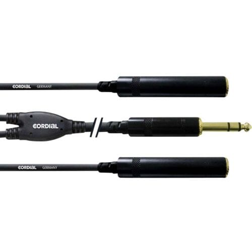 CORDIAL 0,3 M REAN JACKPLUG 6,3 MM/2X JACKPLUG 6,3 MM BUS