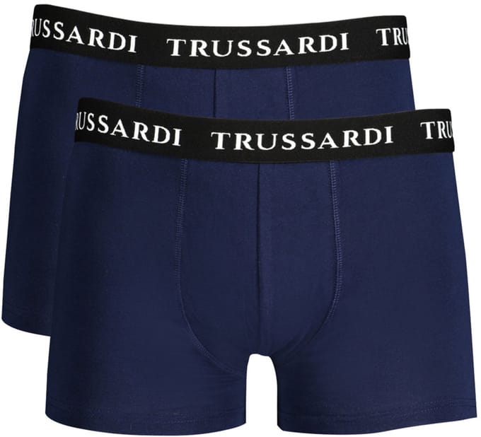 Trussardi - Heren Boxershorts - Wit - Elastaan Taille - Katoenmix
