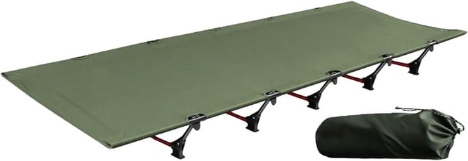 Opvouwbaar veldbed - Draagbaar extra bed - Kamperen en reizen - Duurzame legering constructie