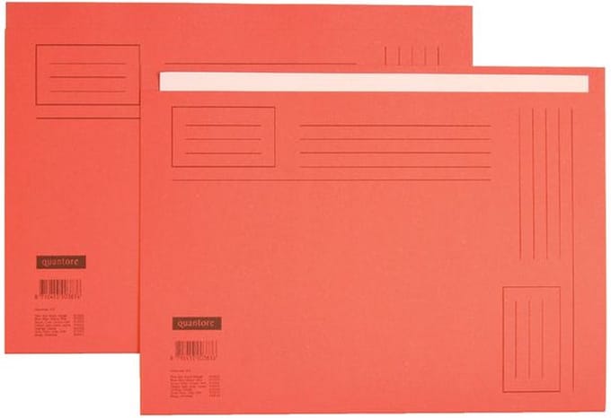 Vouwmap Ongelijk A4 Huismerk Rood