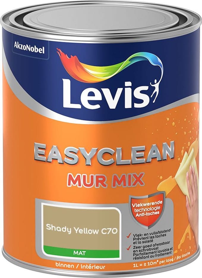 Levis - Easyclean Mur Mat Mix - Shady Yellow C70 - Mengverf - 1 L