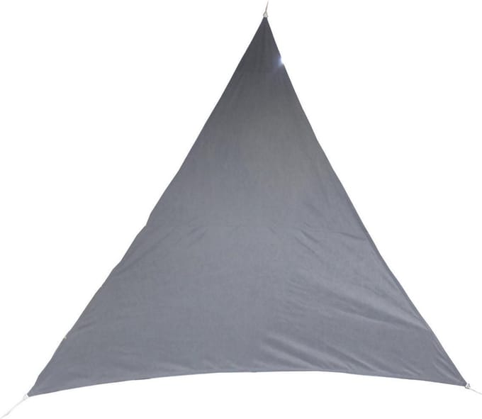 Premium kwaliteit schaduwdoek/zonnescherm Shae driehoek grijs - 4 x 4 x 4 meter - Terras/tuin zonwering