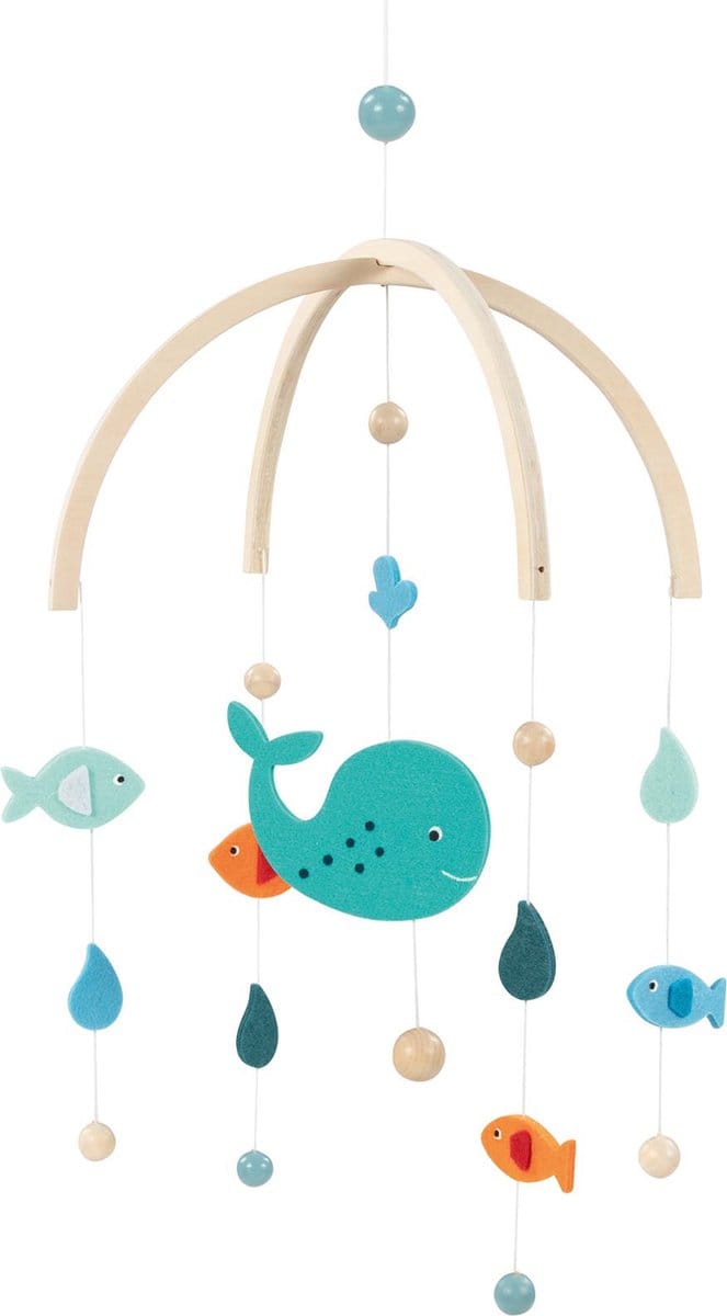 GOKI Mobiel - Walvis - 25X30Cm - Hout En Vilt