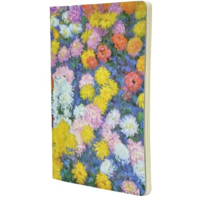 Paperblanks schrift, monet’s chrysanthemums, formaat a4, dotted