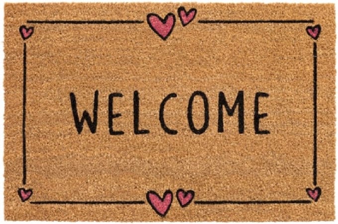 Dream-Living Eco kokos deurmat welcome 60 x 40 cm