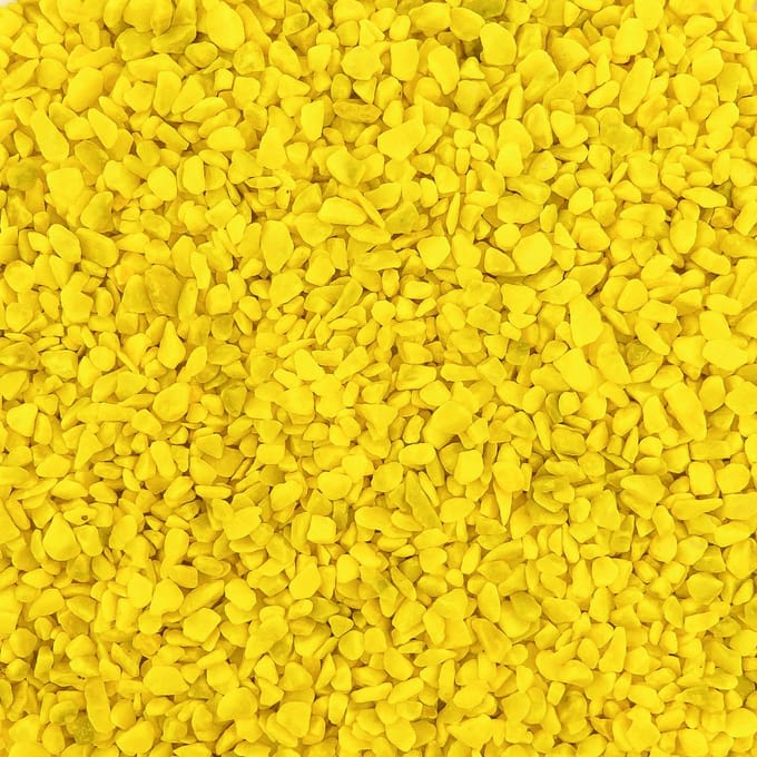 Aquariumgrind GEEL - Bodembedekking Steentjes Gekleurd 4-6mm - 1KG