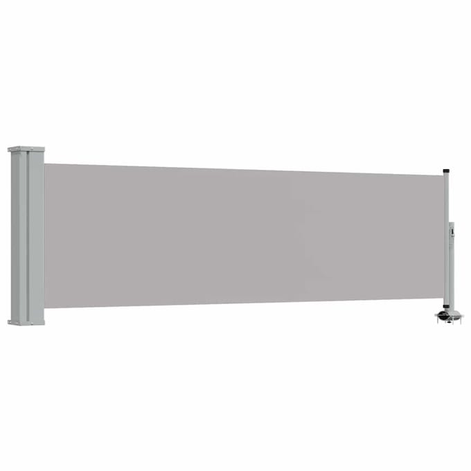 vidaXL - Tuinscherm - uittrekbaar - 80x300 - cm - grijs