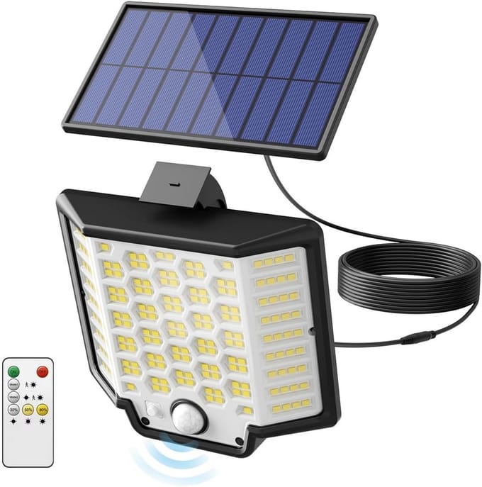 Krachtige Led Buitenlamp op Zonne-energie met Bewegingssensor en Afstandsbediening