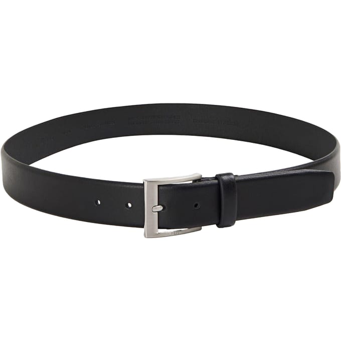 Hugo Boss Heren leren riem (Zwart)