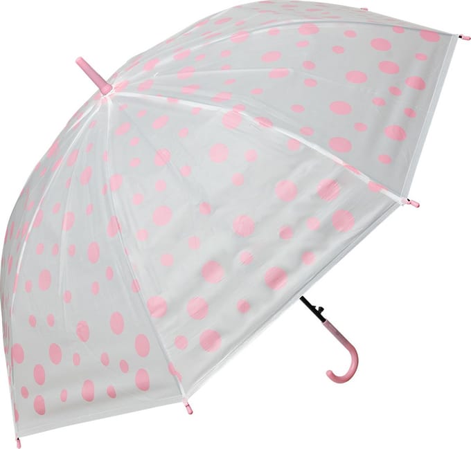 Clayre & Eef Kinderparaplu Ø 88x71 cm Roze Wit Kunststof
