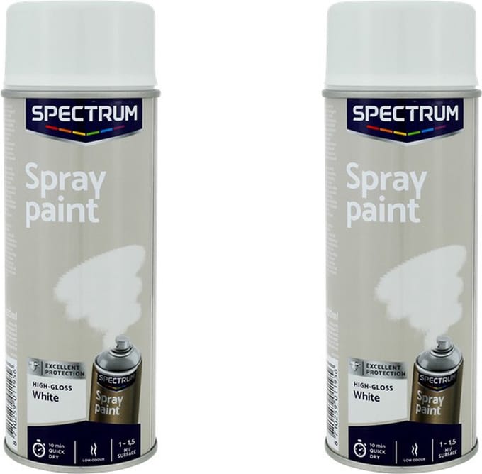 2x Spectrum Hoogglans wit