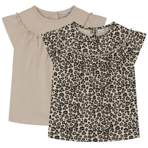Prénatal peuter T-shirts 2 stuks Light Brown Melange 80 dames