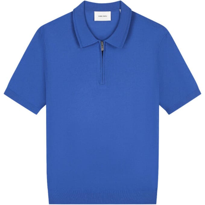 Pure Path Knitted Half-Zip Polo Faded Cobalt (26010810 - 12)