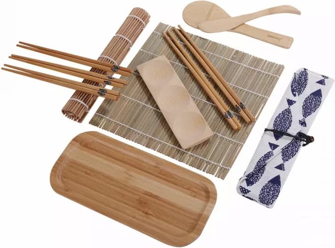 Kinghoff 1704 - sushi kit. Sushi maken - Bamboe