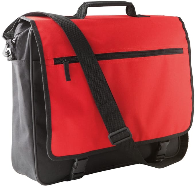 Kimood Documententas met overslag KI0412 - BLACK / RED - One size