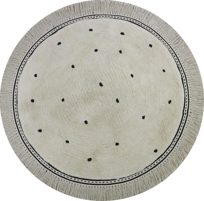Tapis Petit Round Anna Vloerkleed 110 x 110 cm Dots Cream